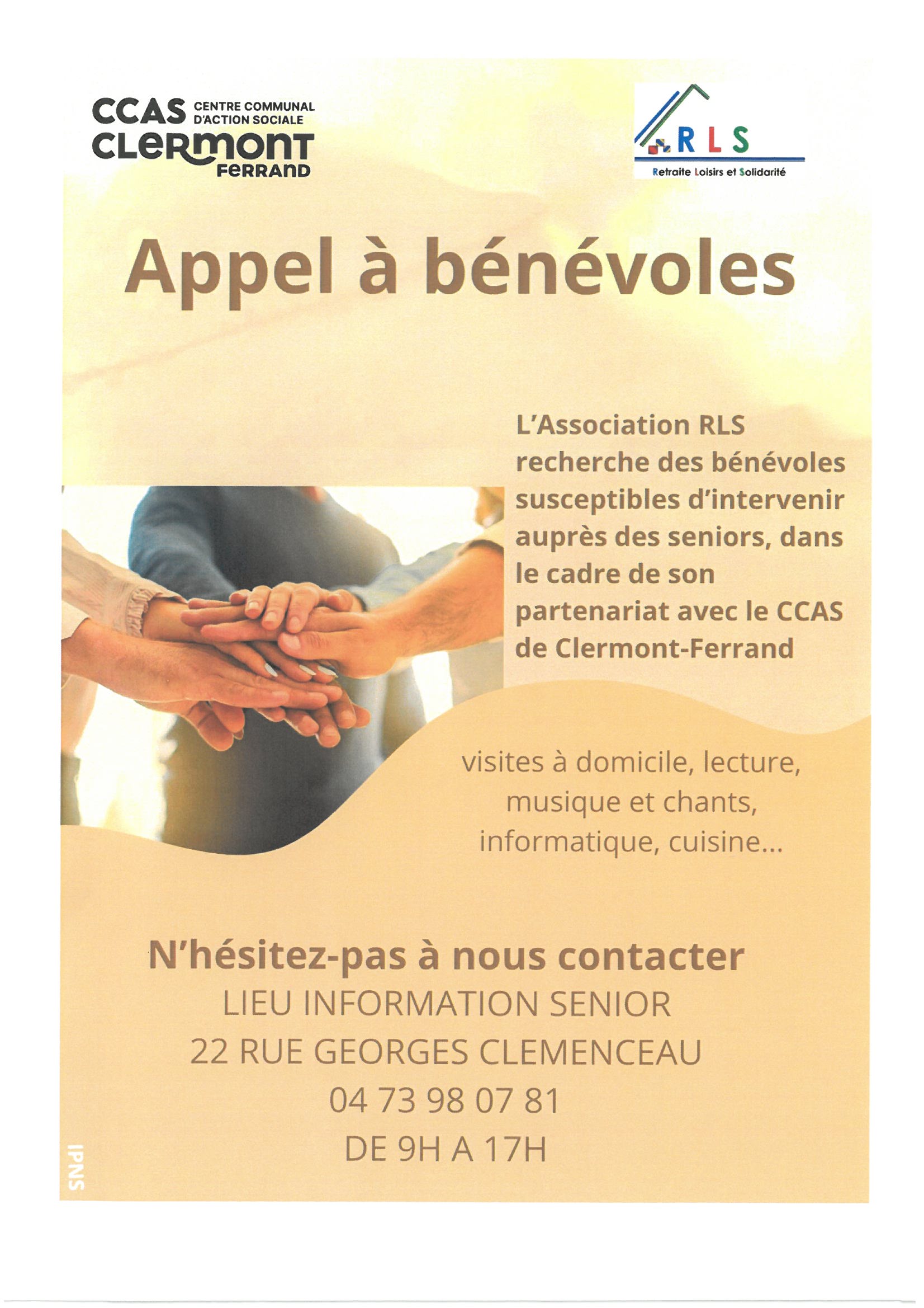 APPEL A BENEVOLES 22