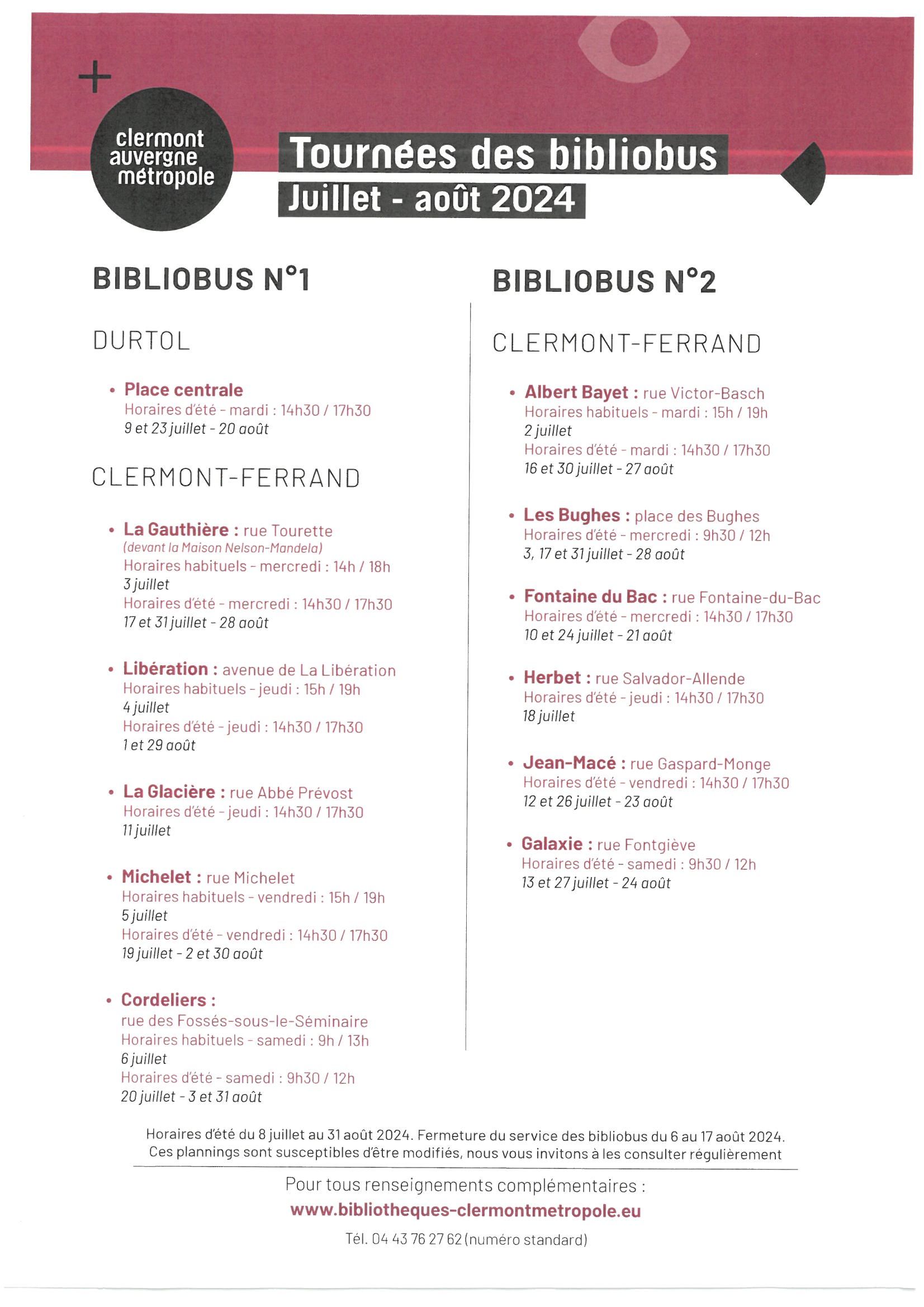 BIBLIOBUS ETE 2024