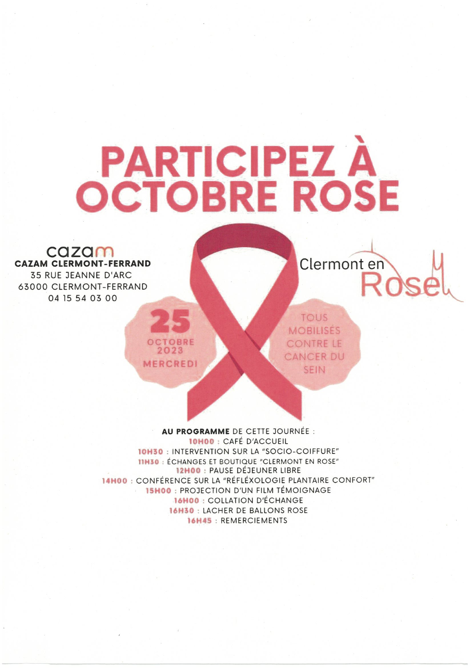 CAZAM OCTOBRE ROSE