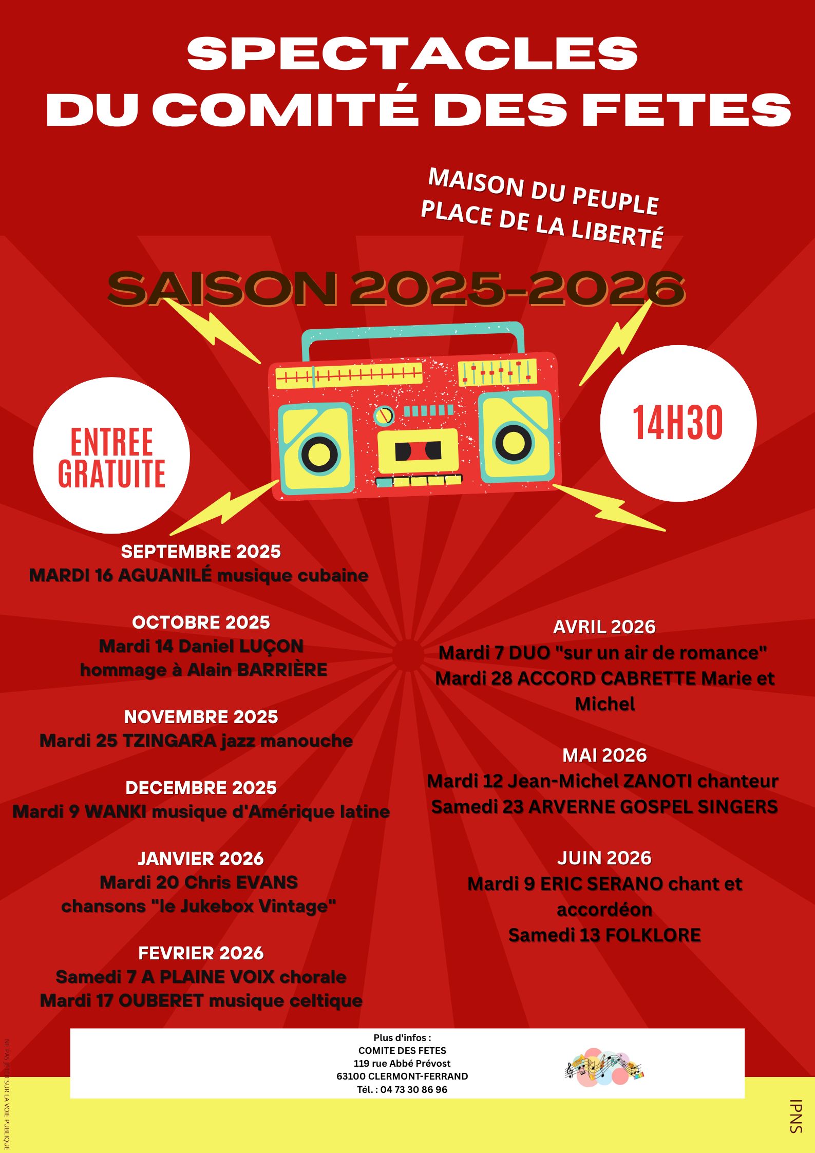 flyer 2025-2026 comite des fetes